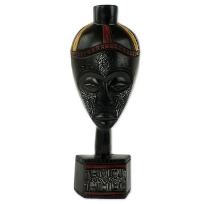 Meequeda,'Artisan Made Original African Wall Mask of Proud Home Owner'