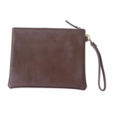 Espresso Simplicity,'Simple Leather Wristlet in Espresso from Java'