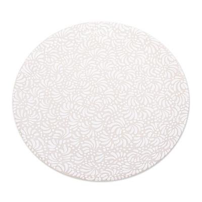 Puebla Enchantment,'2 White and Ivory Talavera Style Ceramic Luncheon Plates'