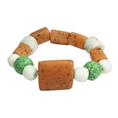 Good Faith,'Handmade Recycled Glass Beaded Bracelet'
