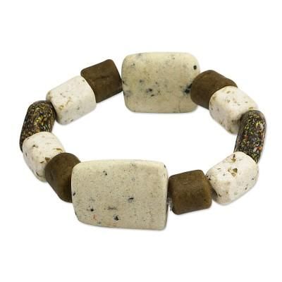 Stand Out,'Recycled Glass Beaded Bracelet from Ghana'