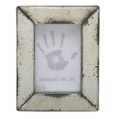 Kaliurang Memories,'Rustic Mirrored Glass Photo Frame (4x6) from Bali'