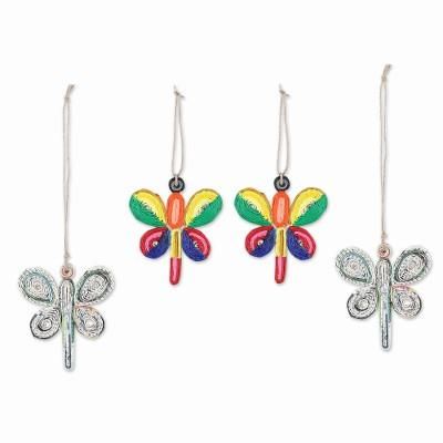 Dragonfly Dreams,'Eco-Friendly Dragonfly Ornaments (Set of 4)'