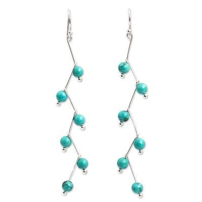Dangle earrings, 'Lightning'