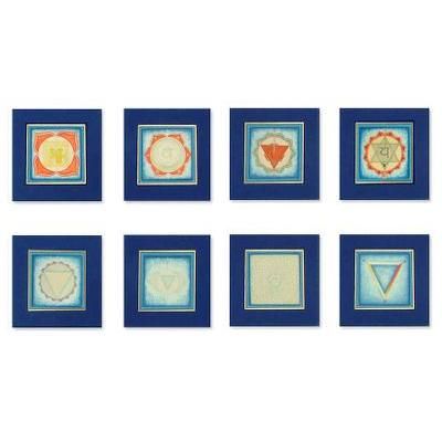 Eight Chakras,'Tantric paintings (Set of 8)'