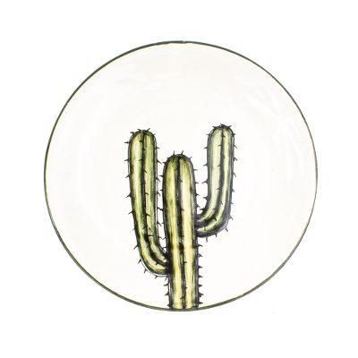 Saguaro,'Hand Painted Cactus Salad plates (Pair)'