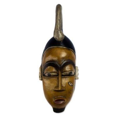 Ivoirian wood mask, 'Guro Wise Man'