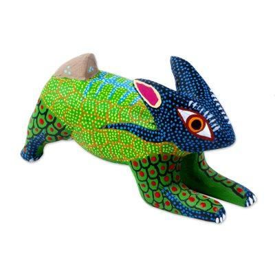 Green Hare,'Handcrafted Rabbit Alebrije from Mexico'