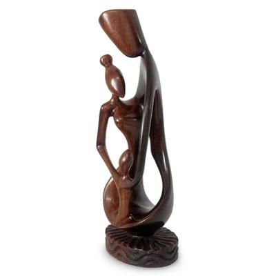 'Joyous Family Love' - Hand Made Family Wood Sculpture