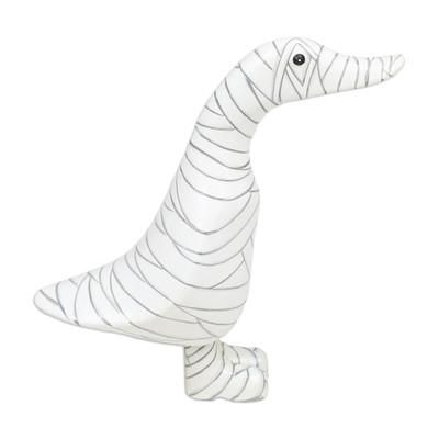 Mummy Duck,'Handcrafted Bamboo Root and Teak Wood Mummy Duck Figurine'