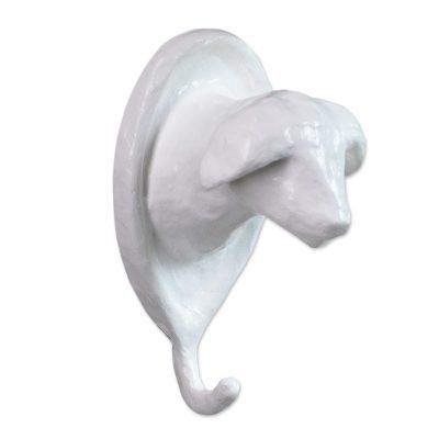 Dalma,'Dog Motif Papier Mache Wall Hook'