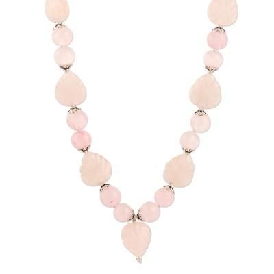 In the Mood for Love,'Rose Quartz Beaded Pendant Necklace from India'