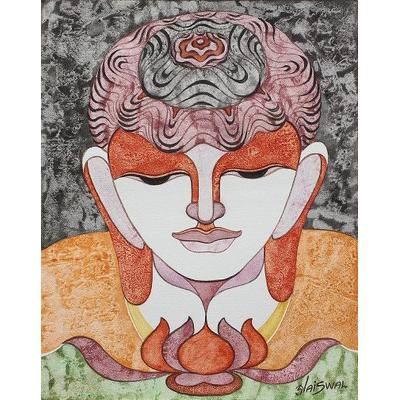 Controlled Mind,'Original Signed Cubist Motivational Portrait Painting'