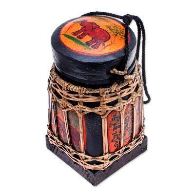 Lanna Antique in Green,'Handmade Ceramic Decorative Jar from Thailand'