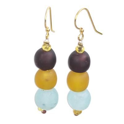 Fresh Novelty,'Recycled Glass and Plastic Beaded Earrings from Ghana'
