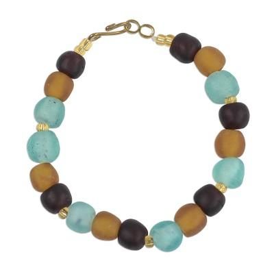 Fresh Novelty,'Recycled Glass and Plastic Beaded Bracelet from Ghana'