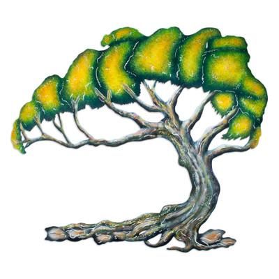 Great Tree of Life,'Handcrafted Nature Themed Steel Wall Art from Mexico'