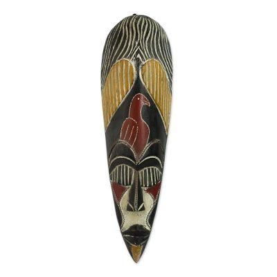 'Hausa Spiritual Protector' - Handmade Wood Mask from Africa