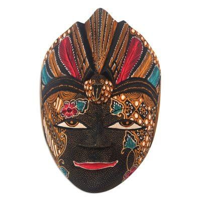 Bird Dance,'Hand Crafted Batik Wood Mask from Java'