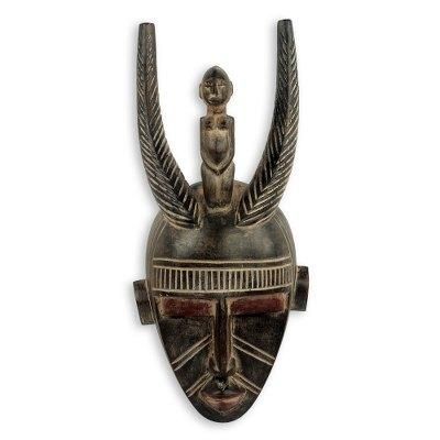 African wood mask, 'Bambara Ntomo'