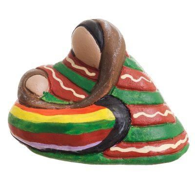 Andean Mother,'Handmade Petite Ceramic Peruvian Mother and Child Sculpture'