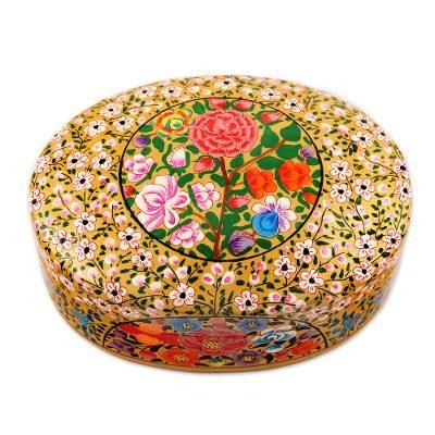 Kashmir Essence,'Handmade Papier Mache Decorative Box from India'