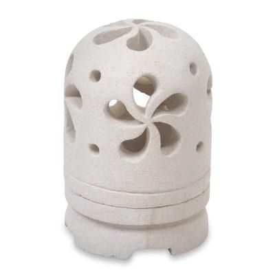 Limestone tealight candleholder, 'Jasmine Glow'