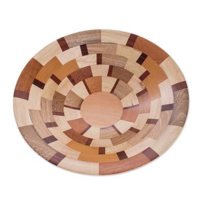 Fragment,'Palo Blanco and Caoba Wood Serving Bowl from Guatemala'
