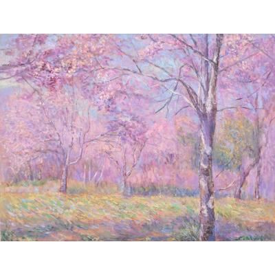 'Impressionist-Style Floral Landscape Painting'