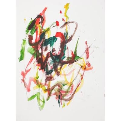 Love Fireworks,'Colorful Abstract Painting by a Thai Elephant Artist'