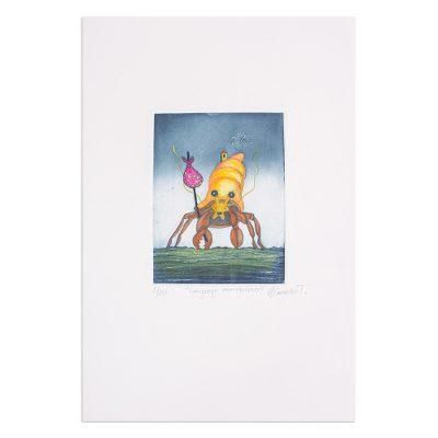 Hermit Crab,'Original Hermit Crab Aquatint Print'