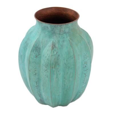 Antique Lines,'Antiqued Copper Vase from Mexico'