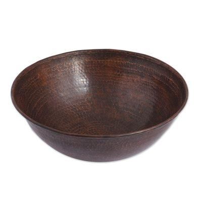 Sophistication Renewed,'Handcrafted Upcycled Copper Sink with Hammered Finish'