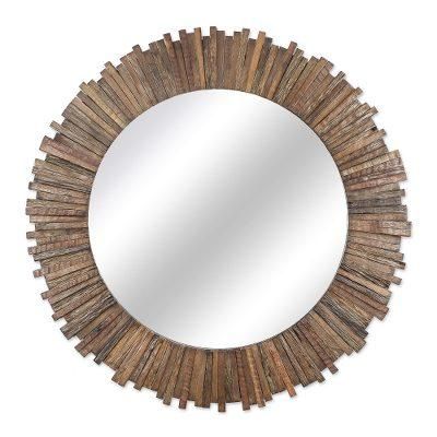 Teak Rays,'Hanmade Teak Wood Wall Mirror from Thailand'