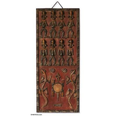 Wall art, 'Dogon Village'
