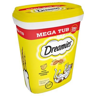 2x350g Catnip Mega Tub Dreamies Cat Treats