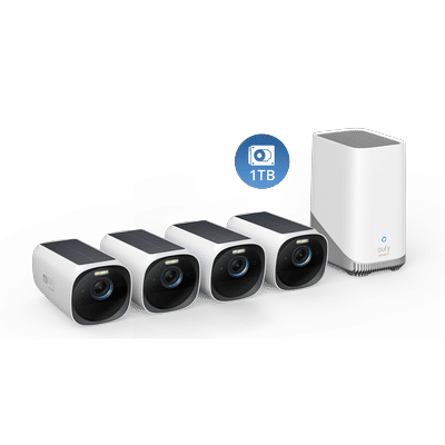 eufyCam S330 (eufyCam 3) 4-Cam Kit + 1 TB Hard Drive