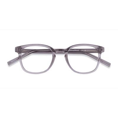 Unisex s round Clear Gray Plastic Prescription eyeglasses - Eyebuydirect s Hullabaloo