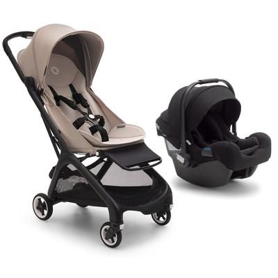 Bugaboo Butterfly + Turtle One Travel System - Black / Desert Taupe / Black