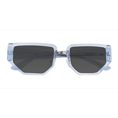 Unisex s geometric Crystal Blue Acetate Prescription sunglasses - Eyebuydirect s Elate