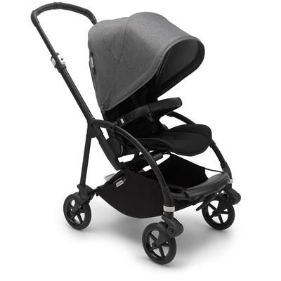 Bugaboo Bee6 Complete Stroller Bundle - Black / Black / Grey Melange