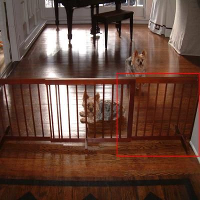 Walnut Step-Over Pet Gate Extension, 1" L X 22" W X 20" H, 4 LBS, Natural Wood