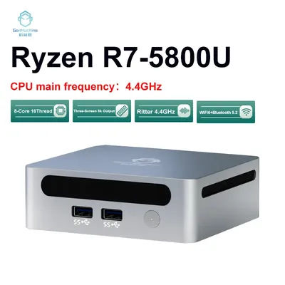 GenMachine AMD Ryzen 7 5800U Windows 11 Ryzen MINI PC DDR4 16/32GB 256/512GB SSD WIFI6 RTL8852, BT5.2 Diy Gaming Computer