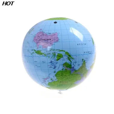 HOT! 20-30CM Early Educational Inflatable Earth World Geography Globe Map Balloon Toy Beach Ball