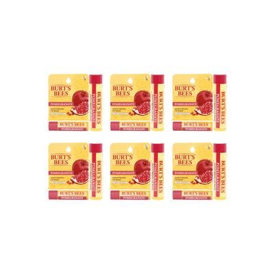 Plus Size Women's Pomegranate Moisturizing Lip Balm Blister - Pack Of 6 -0.15 Oz Lip Balm by Burts Bees in O