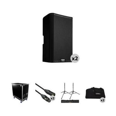 QSC K10.2 Two-Way 10" 2000W Powered Portable PA Speaker Kit with Flight Case, S K10.2