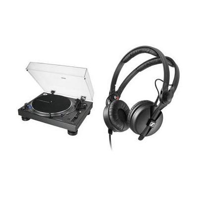 Audio-Technica Consumer AT-LP140XP Direct Drive Professional DJ Turntable Kit with Headphones AT-LP140XP-BK