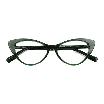 Female s horn Crystal Green Acetate,Eco Friendly Prescription eyeglasses - Eyebuydirect s Celosia