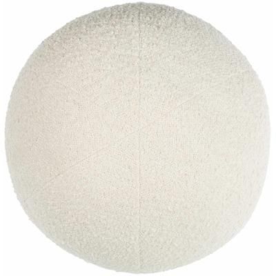 Talan 12" Round Modern Light Silver/Off White/Ash Throw Pillow - Boutique Rugs