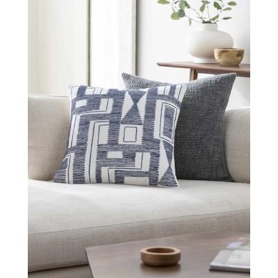 Raviv 20" Square Cotton Off White/Metallic Silver/Light Silver/Gray/Sage/Old Lavender Throw Pillow - Boutique Rugs